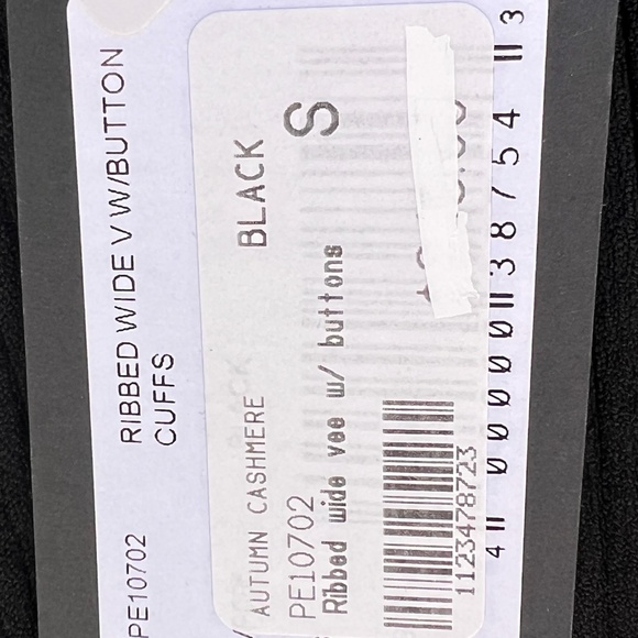 Autumn Cashmere Ribbed Wide V W/ Button Cuffs - Picture 8 of 14